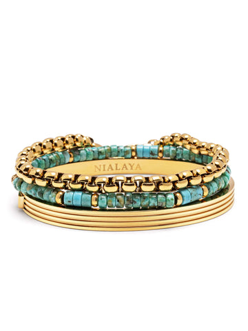 Nialaya Men's Stack Bracelet July Stack July Stack